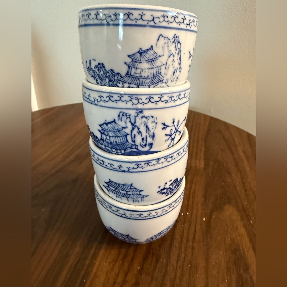 Blue and White Ceramic Cup 4